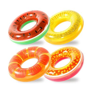 China Fashionable Inflatable Pool Tube Swimming Ring  Grape Kiwi Watermelon Passion Fruit Pool Float for Kids and Adults for sale