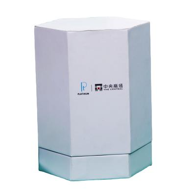 China Recycled Materials Custom Logo Cylinder Paper Packaging Box Luxury Premium White Printed Logo Gift Box For Tea for sale