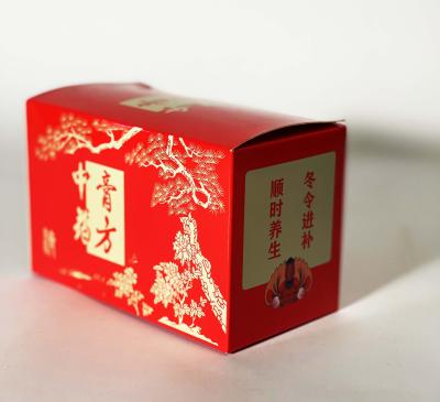 China China Recyclable Custom Logo High Quality Red Paper Packing Box Printed To Recycle Cardboard Paper Packing Box For Medicine for sale