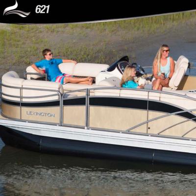 China Aluminum Yacht Pontoon Boat For Sale Coastal River Lake V Catamaran Aluminum Pontoon Deep Hull Welded Customized for sale