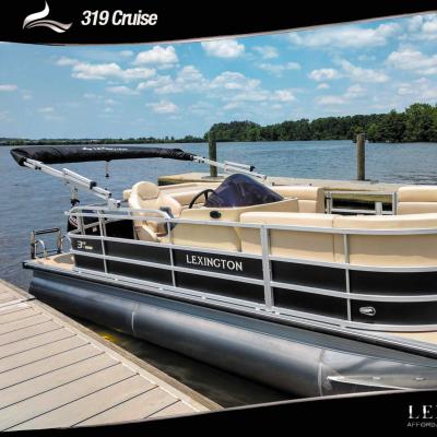 China Luxury High Quality Aluminum Floating Pontoon Boat Yacht Electric Motor Catamaran Family House Pontoon Boat For Sale for sale