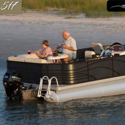 China Best Aluminum Pontoon Recreational Floating Aluminum Electric Fishing Boat for sale