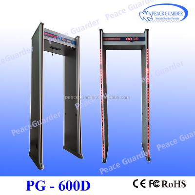 China Station airport factory pinpoint 6zone walkthrough metal detector door, PG-600D door frame metal detector for sale