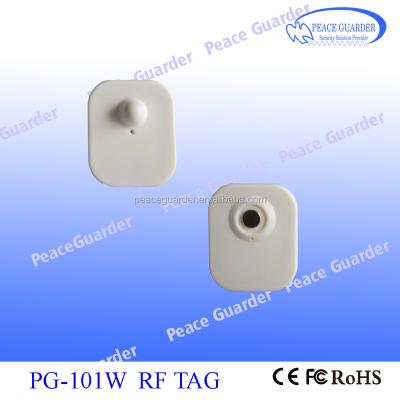 China Retail Store Security EAS RF Hard Tag with Magnetic Lock, Mini Square Tags PG-101W for sale