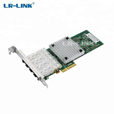 China Server Service Intel I350 Chipset PCI Express x4 Quad Port SFP Gigabit Ethernet SFP Network Card LR-LINK OEM/ODM for sale