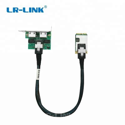 China Desktop Dual Port Copper RJ45 Connector PCIe Mini Gigabit 10/100/1000Mbps Ethernet Network Card for sale