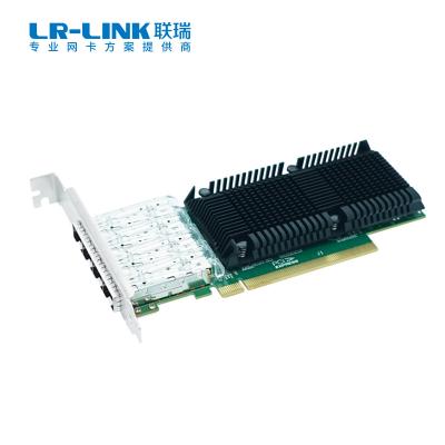 China LR-LINK PCI Express v4.0 x16 Quad High Speed ​​Ports 4x SFP28 25G Intel E810 Wired Ethernet Network Card Adapter For Server for sale