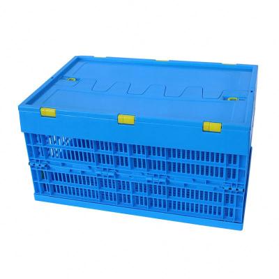 China Easy Folding Collapsible Plastic Mesh Crate For Shopping-Mall Storage for sale