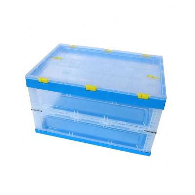 China Vegetable Reinforced Plastic Mesh Food Grade Collapsible Folding Small Crate for sale