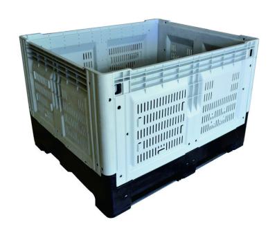 China Folable 1200*1000*810 for fruit storage and harvesting plastic foldable pallet box for sale