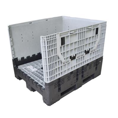 China Folable Industry Pallet Box Collapsible Plastic Box for sale