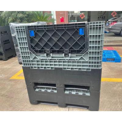 China Large Folable Collapsible Collapsible HDPE Industry Pallet Plastic Blank Container for sale