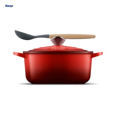 China Sustainable Hot Sale Enamel Hot Melt Cookware Round Enamel Cookware For Kitchen for sale