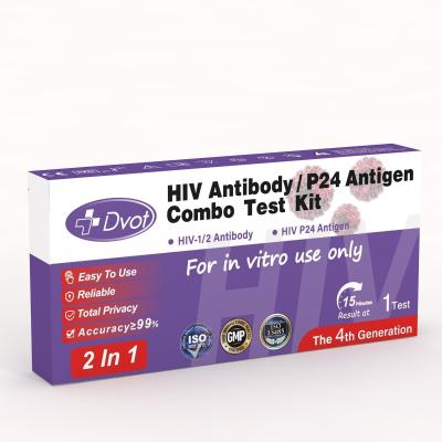 China HIV 1/2 Antibody P24  Antigen Rapid Test Kit - Get Results in Just 15 Minutes and 99% Accuracy for sale