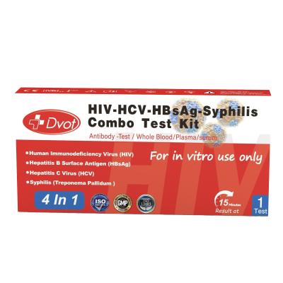 Cina Kit di test di diagnosi rapida per l'HIV-HCV-HBsAg-Sifilisi a domicilio/medico, risultato in 15 minuti in vendita