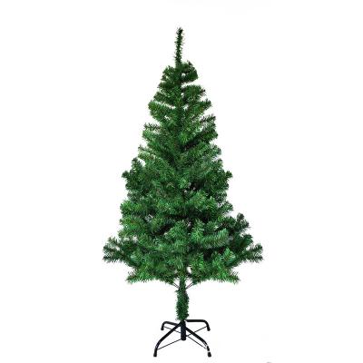 China Custom Assembled Artificial PVC/PE/PET Outdoor Christmas Tree Green Pe Navidad Pine 1.8m 6ft Prelit for sale