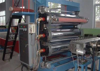 China Plastic Sheet Extruder Machine , Double Screw Bule Plastic PVC Sheet Production Line for sale