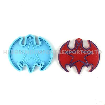 China Bat Drop Glue Mold Halloween Bat Car Coaster Mobile Phone Mirror Paste Mirror Silicone Back Molds DIY Factory Made Viable for sale