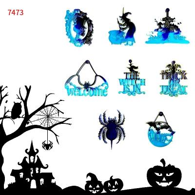 China Viable Fast Resin Pumpkin Resin Spider Bat Hand Halloween Skull Hand Chain Silicone Molds for sale