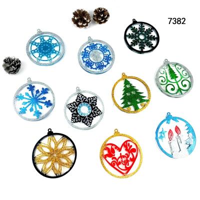 China Viable Christmas Resin Custom Molds Round Pendant Head Silicone Chain Molds For DIY Epoxy Crafts for sale