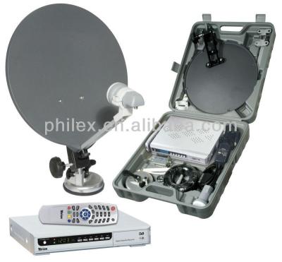 China Portable FRP HD Satellite System With Satellite Receiver Caravan Motorhome RV Satellite TV Dish Antenna for sale