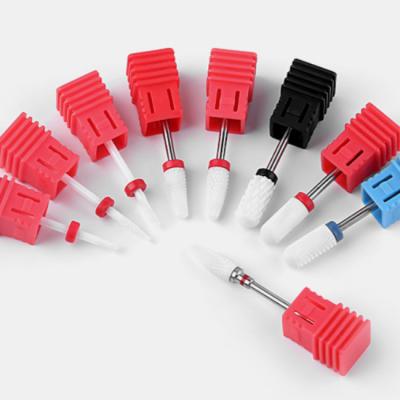 China Electric Manicure Milling Cutter Nail Drill Bit Ceramic Electric Manicure Drills Pedicure Mill Bit for sale