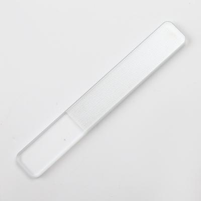 China Manicure Pedicure Tools Sandpaper Double Sandpaper Customized Crystal Glass Nail File With Case for sale