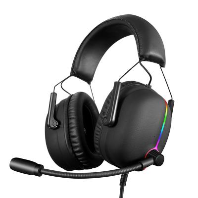 China High Quality Headband Precision Technology Production PVC Good Noise Canceling Overflowing Earphones RGB Gaming Headset for sale