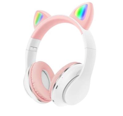 China Wireless Headphones LED Cat Ears Headset Gaming Noise Canceling Stereo Wireless Headphones for sale