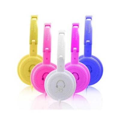 China Lightweight Headband Cheap Price Earphones Promotion Foldable Cable Headset For Kids Children With 3.5mm Plug for sale