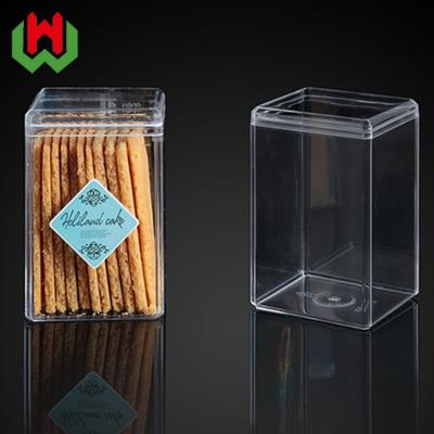 China Custom Transparent White Plastic PS Cookie Cream Jar 200ml , Plastic Cookie Cream Box for sale