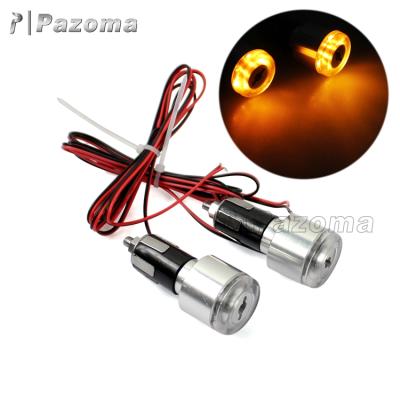 China Pazoma Aluminum Alloy Waterproof CNC Aluminum Alloy Motorcycle Turn Signals Bar End LED Lights For 7/8