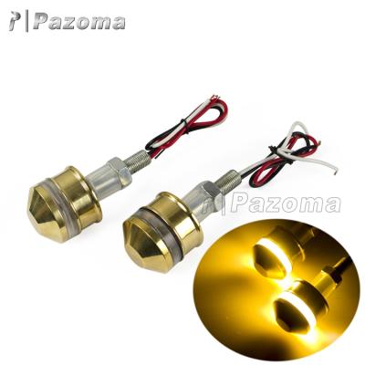 China PAZOMA Brass 10mm Brass Turn Signal Light Handlebar Custom Application For Most Motorcycles for sale