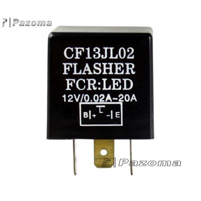 China Plastic Fix LED Blinker Light Flasher Relay Car Motorcycle 3-Pin Hyper Flash For CF13 CF13JL EP34 for sale