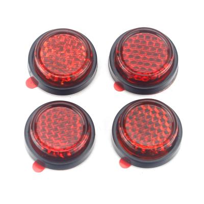 China 20mm Diameter Plastic Snap Sticker Plate Red Reflector For -road-motorbikes, street-touring-motorbikes for sale