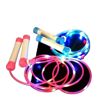 China Playing Kids Light Up Skipping Rope LED Colorful Glow Jump Rope For Physical Test Training for sale