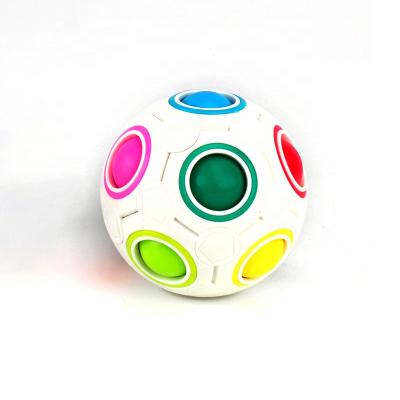 China Educational plastic sensory soccer ball 7X7cm rainbow puzzle ball 7X7cm color box for sale