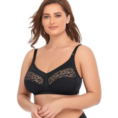 China European and American women's QUICK-DRY lace plus size bra thin wire underwear free sexy cup large bra for sale