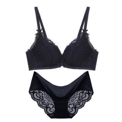 China High Quality QUICK DRY Yarn Free Lift Up Sexy Comfortable Lady's Underwear Lace Bra And Panty Set For Women for sale