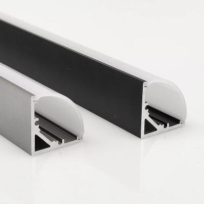 China Modern V-shaped LED lighting Aluminum profile cover cabinet Wardrobe channel diode rod lighting aluminum profile for sale