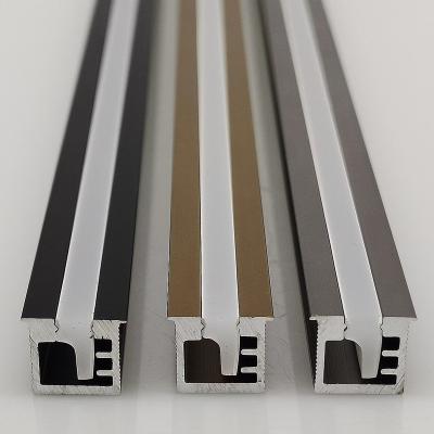 China Modern Led lamp under cabinet Silicone embedded straight LED lamp strip cabinet display wardrobe aluminum profile for sale