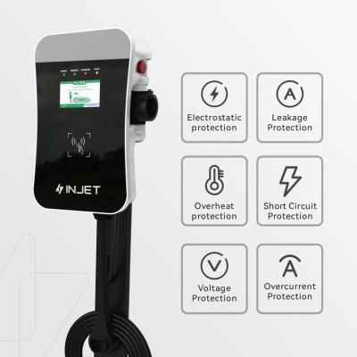 China AC EV Charger For Home/Commercial Ev Charger Manufacturer Ocpp Type 2 32a 3 Phase 7kw 11kw 22kw Wallbox Fast Electric Charging Station for sale