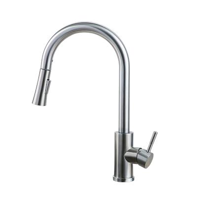 China Modern Classic Kitchen Faucet Pull Down Kitchen Faucet Stainless Steel Single Handle Single Hole 3 Years Modern Deck Mounted SUPER JOY for sale