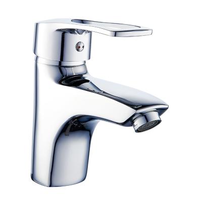 China Metered Faucets Deck Mounted Single Handle Bathroom Waterfall Glossy Basin Plating Zinc Sink Faucet for sale