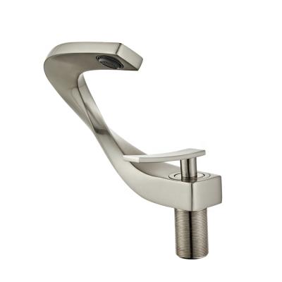 China Metered Faucets Brushed Nickel Competitive Price Brass Hot And Cold Water Faucets Body Handle Basin Single Sink Faucet for sale