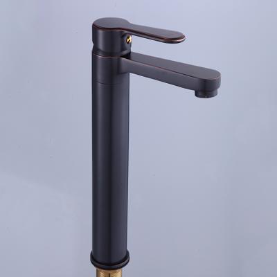 China Vintage Metered Faucets Waterfall Brushed Finish Stainless Steel Bathroom Sink Lavatory Water Mixer Tap for sale