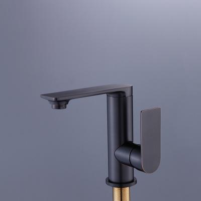 China Convenient Black Convenient Personality Side Faucets Universal Rotating Open Basin Faucet for sale