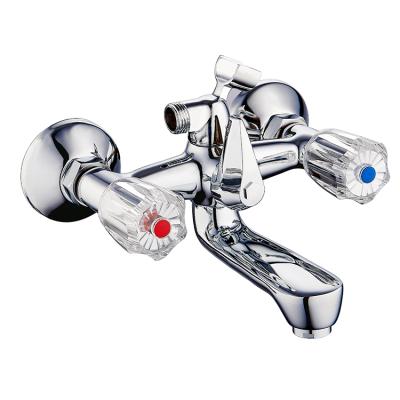 China High Quality Metered Hot And Cold Dual Faucets Factory Direct Selling Switch Rotation Faucet Bath Sink Bathroom Faucet for sale