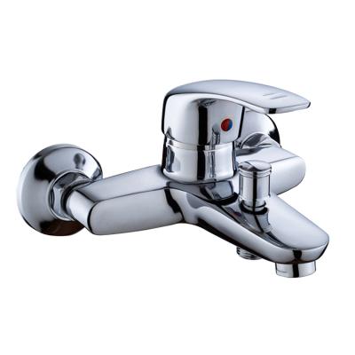 China 2021 Durable Modern Wall Mounted Single Hole Basin Faucet Small Bathroom Sleek Plating Shiny Faucet for sale