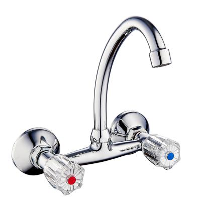 China Hot Selling Brass Kitchen Sink Bathroom Shower Faucet Taps Double Rotation Swan Neck Faucet Metered Faucet for sale